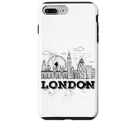 Enjoy Travel & Wear London Skyline Sketch Drawing Graphic Carcasa para iPhone 7 Plus/8 Plus