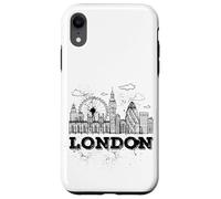 Enjoy Travel & Wear London Skyline Sketch Drawing Graphic Carcasa para iPhone XR