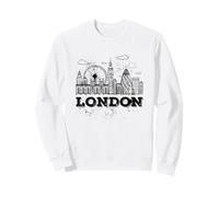 Enjoy Travel & Wear London Skyline Sketch Drawing Graphic Sudadera