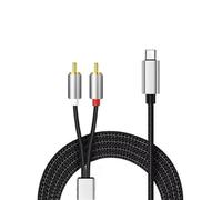 ENJOY-UNIQUE Cable Audio USB C a 2 RCA Jack Tipo C a 2 RCA Macho Estéreo Adaptador Auxiliar para TV, PC, tableta, amplificador HiFi, reproductor MP3, DJ, cine en casa, 2 m