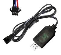 ENJOY-UNIQUE Cable de Carga USB 7,4V para baterías Recargables LiPo SM-3 Pines, Cargador Bateria Lipo 7.4v para Juguetes RC de Teledirigido, Coches, Camiones, Trenes, Barcos, Aviones