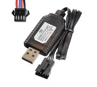 ENJOY-UNIQUE Cable de Carga USB 7,4V para baterías Recargables LiPo SM-4 Pines, Cargador Bateria Lipo 7.4v para Juguetes RC de Teledirigido, Coches, Camiones, Trenes, Barcos, Aviones