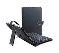 ENJOY-UNIQUE Funda con Teclado para Tablet de 9 10 11 Pulgadas, Funda Protectora con Teclado Externo, Enchufe USB-C, Universal, Compatible con Lenovo Tab 10,1", Idea Tab 11"