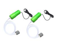 ENJOY-UNIQUE Mini Oxigenador Acuario, Bomba de Aire Acuario para Pecera, Aireador Portátil con Piedra de Aire para Acuarios Pequeños, Pesca al Aire Libre, 2 PCS