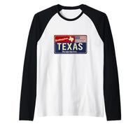 Enjoy Wear Cool Texas tee Shirts, Wild Vintage Texas USA Camiseta Manga Raglan