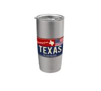 Enjoy Wear Cool Texas Tee Shirts, Wild Vintage Texas USA Vaso térmico de acero inoxidable de doble pared