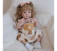 Enjoy with Love Bettie Reborn - Muñeca de bebé recién nacida realista de 45,7 cm, con múltiples capas de pintura 3D, piel enraizada a mano