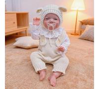 Enjoy with Love Muñeca de bebé recién nacida Charlie de 48.3 cm de cuerpo completo, realista, suave al tacto, con múltiples capas, pintura 3D de piel