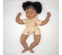 Enjoy with Love New 24 Pulgadas Afro - American suesuesue Lifelike Unfinished Reborn Doll Kit Pintura Kit Mano Raíz Piezas de muñeca