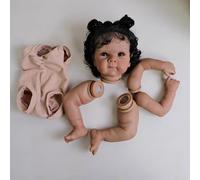Enjoy with Love Nuevo 18 Pulgadas ya Pintado Piel Oscura Bettie muñeca renacida Partes bebé Pintura 3D con Venas visibles Tela Cuerpo Incluido