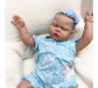 Enjoy with Love Nuevo decapado de Dormir de 24 Pulgadas en Cuerpo de Tela Suave Niño pequeño renacido a Mano Pintado Pelo muñeca bebé