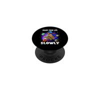 Enjoy Your Life Slowly Turtle Sloth Funny Sloths Turtles PopSockets PopGrip Adhesivo