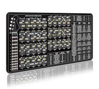 Enjoyard Tapete de práctica de guitarra bajo de 4 cuerdas, tapete teórico para bajo con notas de diapasón, notas de acorde de guitarra, intervalo, conocimiento, fórmula de conocimiento, teoría del