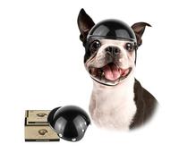 Enjoying Casco para mascotas, casco duro para perro, casco de motocicleta para montar en bicicleta, color negro, talla M