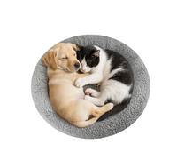 Enjoying Cojín Redondo para Gatos, 50 x 50 cm, para Perros pequeños, Gatos, Conejos, Suave Cama con Almohada, Alfombrilla para Jaula, Caja de Transporte, Antideslizante, Lavable