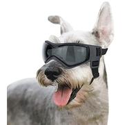 Enjoying Gafas de Sol para Perros con protección UV pequeñas a Medianas, Resistentes al Viento, antivaho, para Uso de Ojos de Perro, Marco Suave, Color Negro