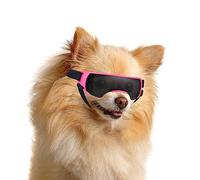 Enjoying - Gafas de Sol para Perros de Raza pequeña, protección contra Rayos UV, para Exteriores, Resistentes al Viento, protección Ocular para Ciclismo, Correas Ajustables para la Cabeza, Rosa Lindo