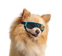 Enjoying - Gafas de Sol para Perros de Raza pequeña, protección contra Rayos UV, para Exteriores, Resistentes al Viento, protección Ocular para Ciclismo, Correas Ajustables para la Cabeza, Azul Lindo