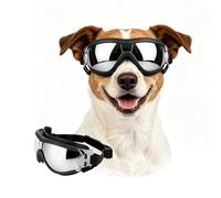 Enjoying Gafas de sol para perros pequeños a medianos, protección UV para razas de perros medianas, a prueba de viento, a prueba de polvo, protección ocular para ciclismo al aire libre, correas