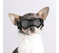 Enjoying Gafas de sol para perros pequeños, protección UV, protección ocular para perros pequeños, protección ocular para perros al aire libre, resistente al viento, a prueba de polvo, correas