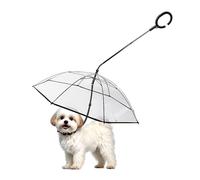 Enjoying Paraguas para Perros de Raza pequeña, Correa Transparente para Perros pequeños, Mantiene a los Perros Secos Caminando Lluvia, Paraguas de Lluvia para Perros con Correa Ajustable