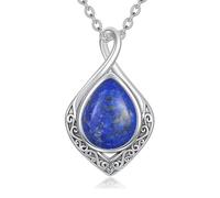 enjoylifecreative Collar con nudo celta para mujer, plata de ley 925, símbolo del infinito, piedra natal, colgante celta, regalo para mujeres y niñas, Plata esterlina, No es una piedra preciosa