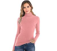 Enjoyoself Suéter Cuello Alto para Mujer Pull-Over Tops Primavera Otoño Suéter de Punto Suéter de Invierno cálido y Elegante Suéter Elegante Calcetín Moderno Cuello Alto Alto Mujer Básico