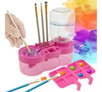 Enjuagador de pinceles de pintura, limpiador de pinceles multifuncional, suministros de arte, dispensador de agua de pintura, enjuague de ciclo de agua, herramienta para pinturas acrílicas, acuarelas