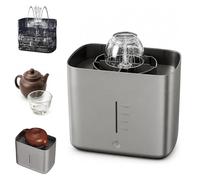 Enjuagadora de Vidrio Eléctrica, Lavadora de Tazas de Té, Lavadora Automática de Escritorio para Botellas y Tazas con Tanque Agua 1.8L, para Tazas 3-10 Cm de Diámetro, para Bar en Casa Cafetería