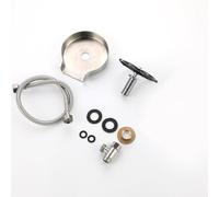 Enjuagadora de vidrio para grifo de fregadero de alta presión, arandela de copa de presión automática de acero inoxidable con manguera Enjuagadora de vidrio de lavado rápido para (con manguera de 60