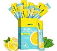 Enjuague bucal 10 ml × 20 unidades, desechable y portátil, respira fresca, protege los dientes y limpia el cuidado bucal, práctico para viajar (limón)