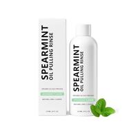 Enjuague bucal con aceite de menta verde - Limpieza bucal natural y blanqueamiento dental para un aliento fresco, enjuague bucal con aceite blanco, para dientes y encías (1Pc)