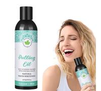 Enjuague bucal con de coco - Aceites para el cuidado de las encías | Herramienta refrescante de limpieza de dientes de menta | Higiene bucal natural | Ambientador para el aliento | Inicio Viaje