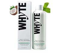 Enjuague Bucal de Aceite Blanco - Limpiador Bucal Natural y Blanqueador Dental, Enjuague Bucal de Hierbabuena y Aceite de Coco, Limpieza Profunda