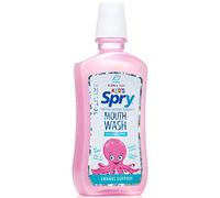 Enjuague Bucal Natural Spry con Xilitol - Sin Flúor, Sin Alcohol, Suave, No OGM, Refuerza el Esmalte Dental, Bubble Gum - 16 fl oz (Pack of 1)