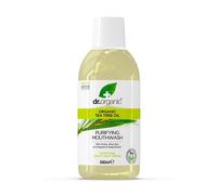 Dr.Organic Unisex - Enjuague Bucal Árbol de Té de, Antibacteriano, Sabor menta, Multicolor, 500 ml (Paquete de 1)