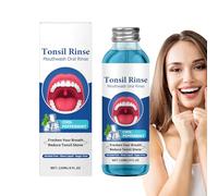 Enjuague bucal - Solución fresca de halitosis | 120 ml enjuague bucal natural para boca seca y para encías sensibles contra el mal aliento para niños, adultos y personas mayores en