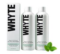 Enjuague bucal Whyte con aceite de menta verde y aceite de coco orgánico prensado en frío, ayuda a mantener la salud de las encías y refresca el aliento - 225 ml (2pcs)