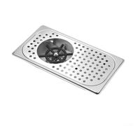 Enjuague de vidrio de alta presión, lavadora de taza de espresso de acero inoxidable, para cafeterías con e drenaje y optimización del espacio de la bandeja de goteo (longitud extendida