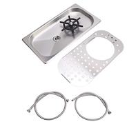 Enjuague de vidrio, enjuague de jarra, lavadora de botellas, fregadero de cocina, enjuague de tazas de acero inoxidable, enjuague de limpieza de vidrio con bandeja de drenaje y goteo para cafetería