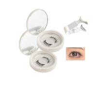 Enjuvie Magnetic Eyelashes Kit, Enjuvie Magnetic Lashes, Magnetic Lashes with Applicator Enjuvie, Double Sided Magnetic Eyelashes, Reusable Glueless Magnetic Eyelashes Natural Look (2set,USB03)