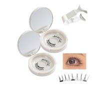 Enjuvie Magnetic Eyelashes Kit, Enjuvie Magnetic Lashes, Magnetic Lashes with Applicator Enjuvie, Double Sided Magnetic Eyelashes, Reusable Glueless Magnetic Eyelashes Natural Look (2set,USB09)
