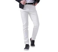 ENKETASU Pantalones largos de piel para hombre, aspecto mojado, ropa de club, pantalones de motociclista, ajustados, pantalones de cuero sintético, pantalones de piel sintética suave para discoteca