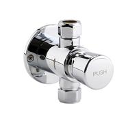 ENKI, Vision, BT4023, Chrome, Grifo de ducha de accin retardo de cierre automtico, latn macizo no concusivo para el gimnasio, vlvula de ducha con botn pulsador, 1 ao de garanta
