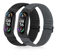 Enkic Pulsera elástica compatible con Xiaomi Mi Band 7, Mi Band 6, Mi Band 5, Mi Band 4, Mi Band 3, pulseras de repuesto ajustables, correa de nailon para reloj de pulsera para hombre y mujer