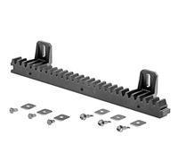 Enkotrade 1 módulo de bastidores 4 con núcleo de acero para puertas correderas, 400 mm de longitud, riel de plástico con tornillos