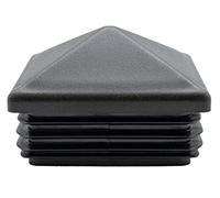 Enkotrade 10 tapones ornamentales de 80 x 80 mm, color negro, para vallas, cuadrados, para vallas, puntiagudos