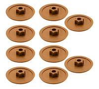 Enkotrade 10 tapones para tornillos de color marrón, Torx T40, 6 lobos, tapas decorativas para cubrir con orificio para la cabeza, insertar en el agujero de la cabeza, tapas de tornillo