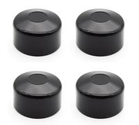 Enkotrade 4 tapas para valla de color negro para dimensiones exteriores de 76 mm de diámetro, tapas de tubos de plástico de alta calidad, pirámide redondas, para postes de valla, tapas, postes