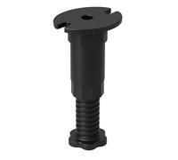 Enkotrade Juego de 12 patas ajustables para muebles de 10 a 17 cm, color negro, de plástico para atornillar, patas ajustables para muebles, armarios y estantes para cama, mesa de café